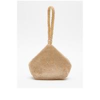 Gold Diamante Pouch Bag | Very (UK)