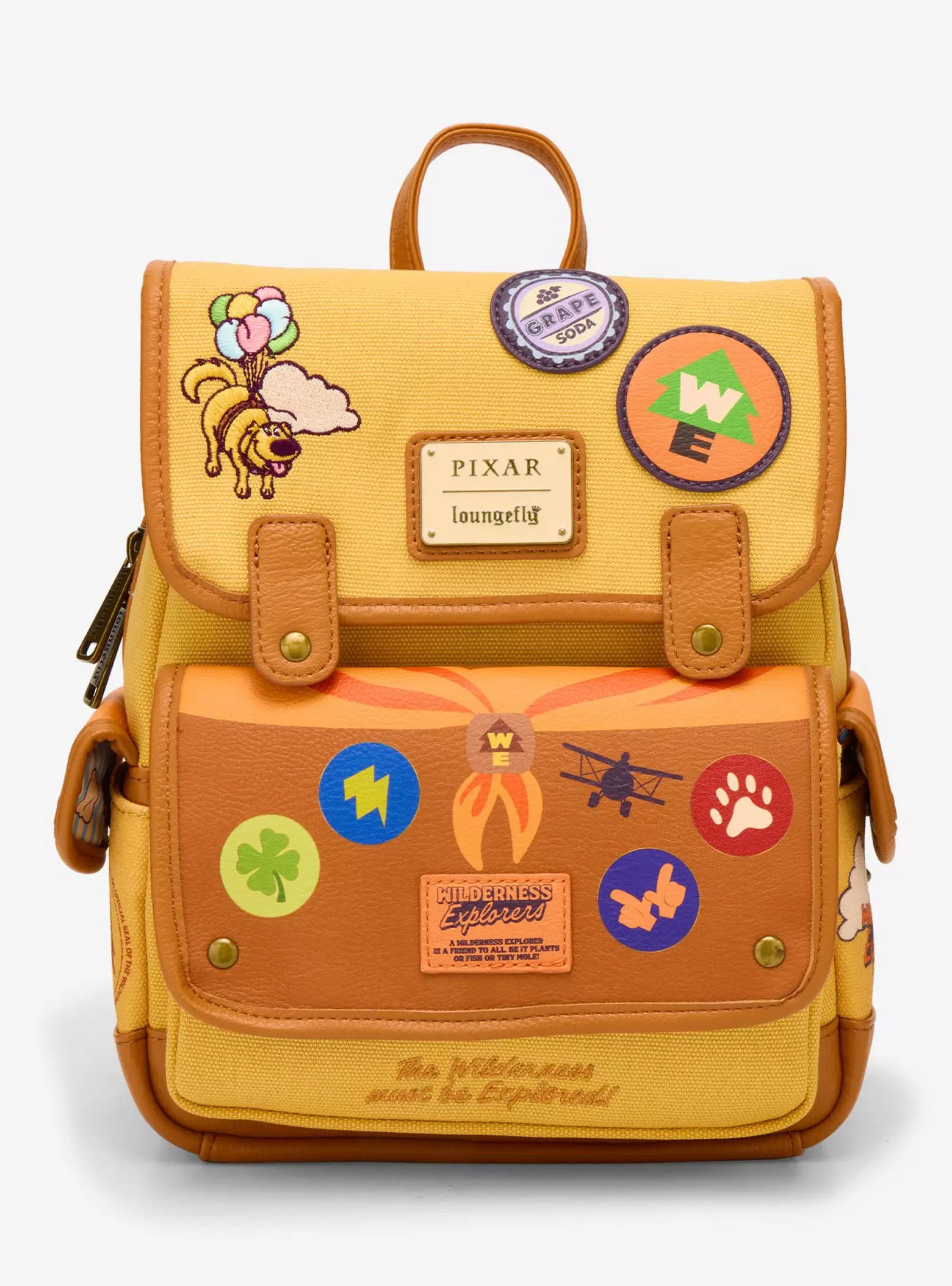 Loungefly Disney Pixar Up Patchwork Canvas Min Backpack - BoxLunch Exclusive | BoxLunch | BoxLunch
