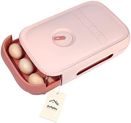 Rolling Egg Holder Countertop Auto Scrolling Egg Tray for Refrigerator (18-21 Eggs) Stackable Pla... | Amazon (US)