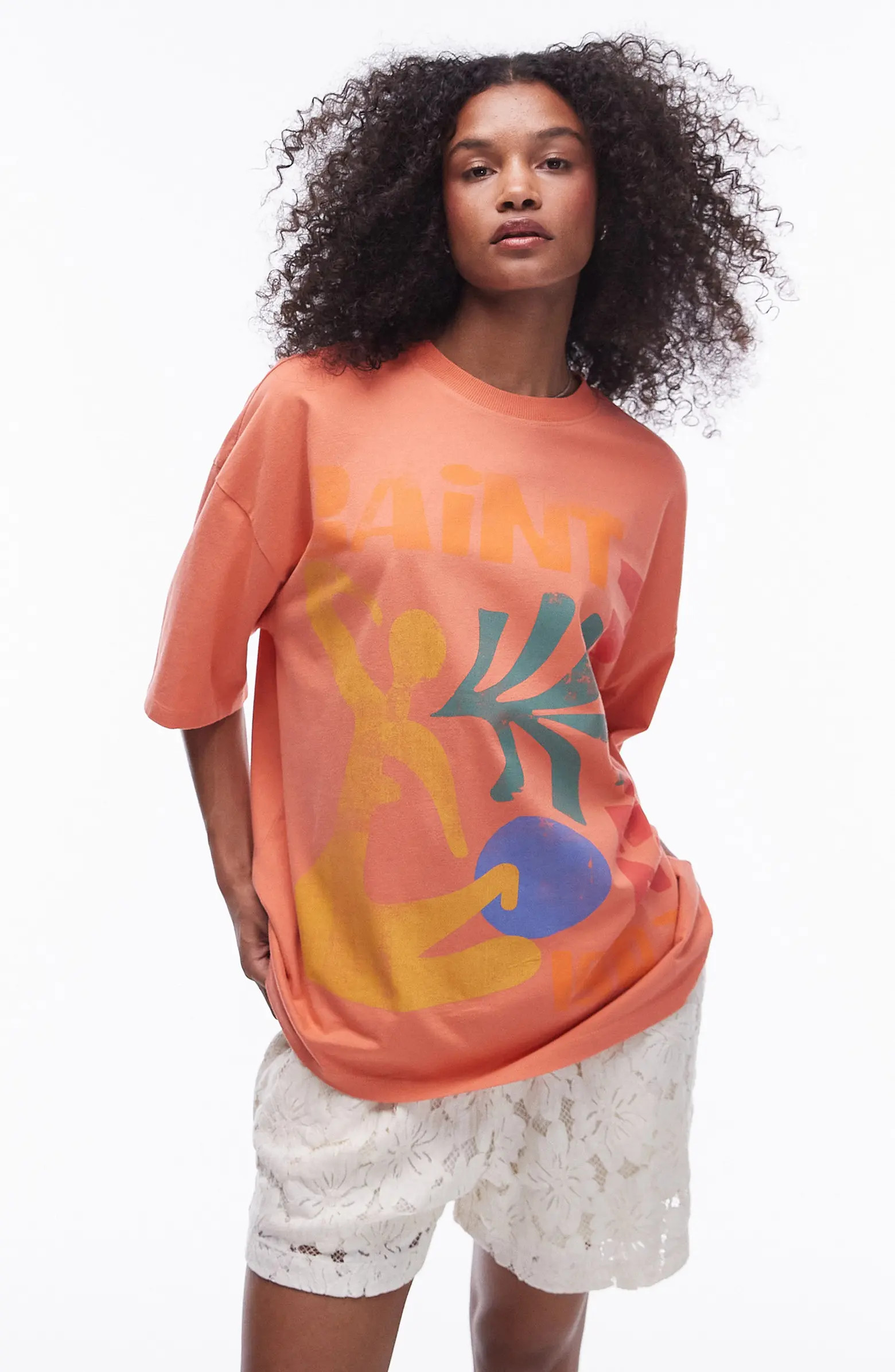 Topshop Saint Tropez Oversize Graphic T-Shirt | Nordstrom | Nordstrom