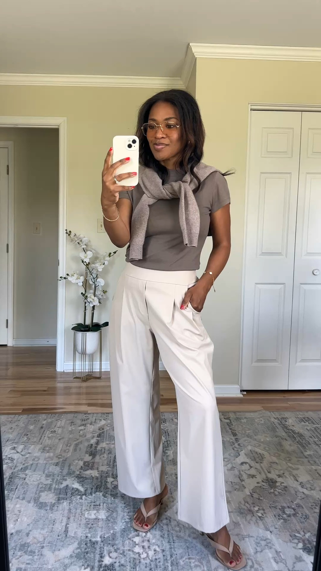 Wearing a size small in the pants (5.4-5.7) I’m 5.5 for reference. Size small in the top. Shoes are TTS.

#LTKgrwm #LTKOver40 #LTKSeasonal