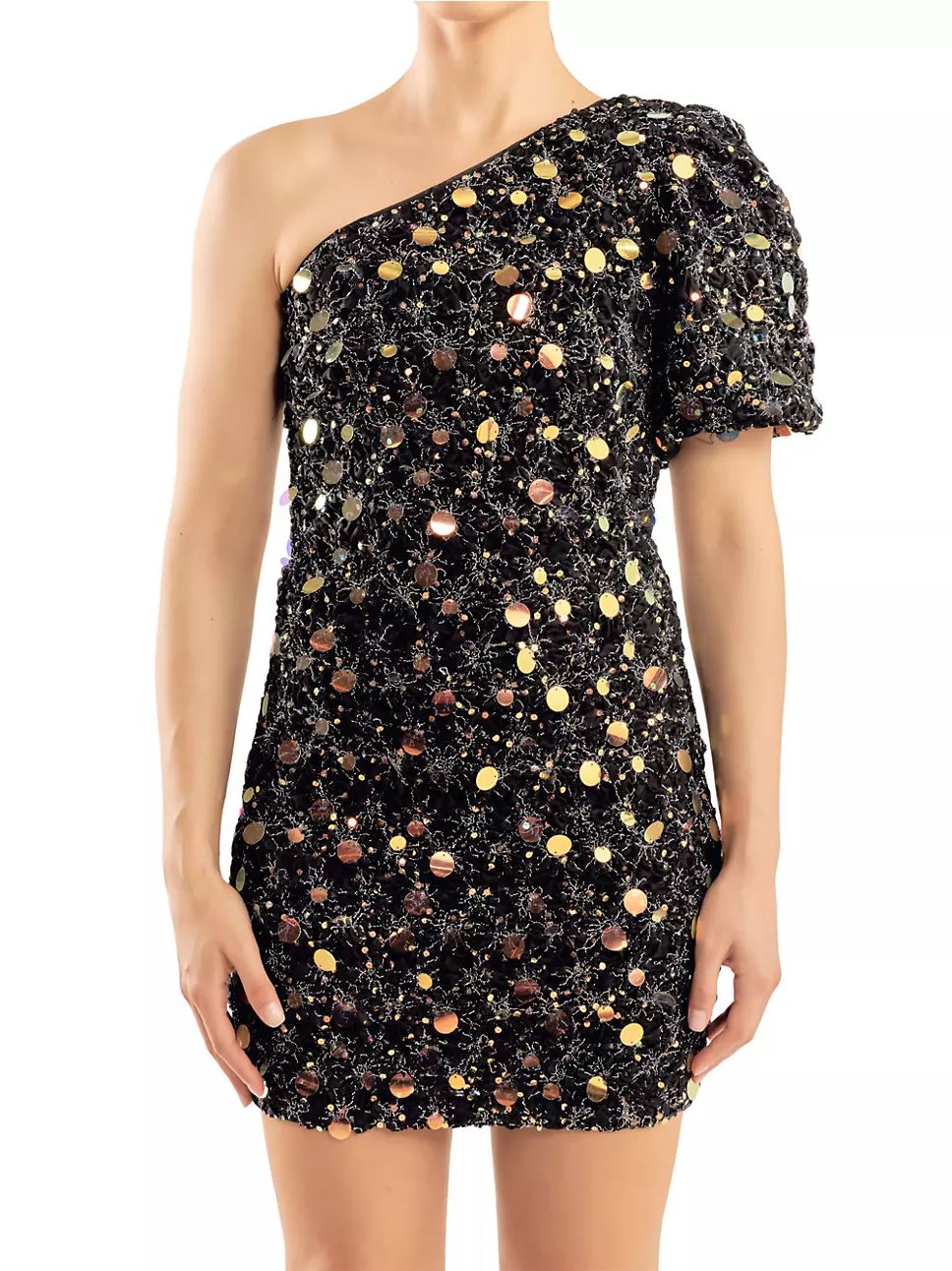 One Shoulder Sequin Mini Dress | Saks Fifth Avenue