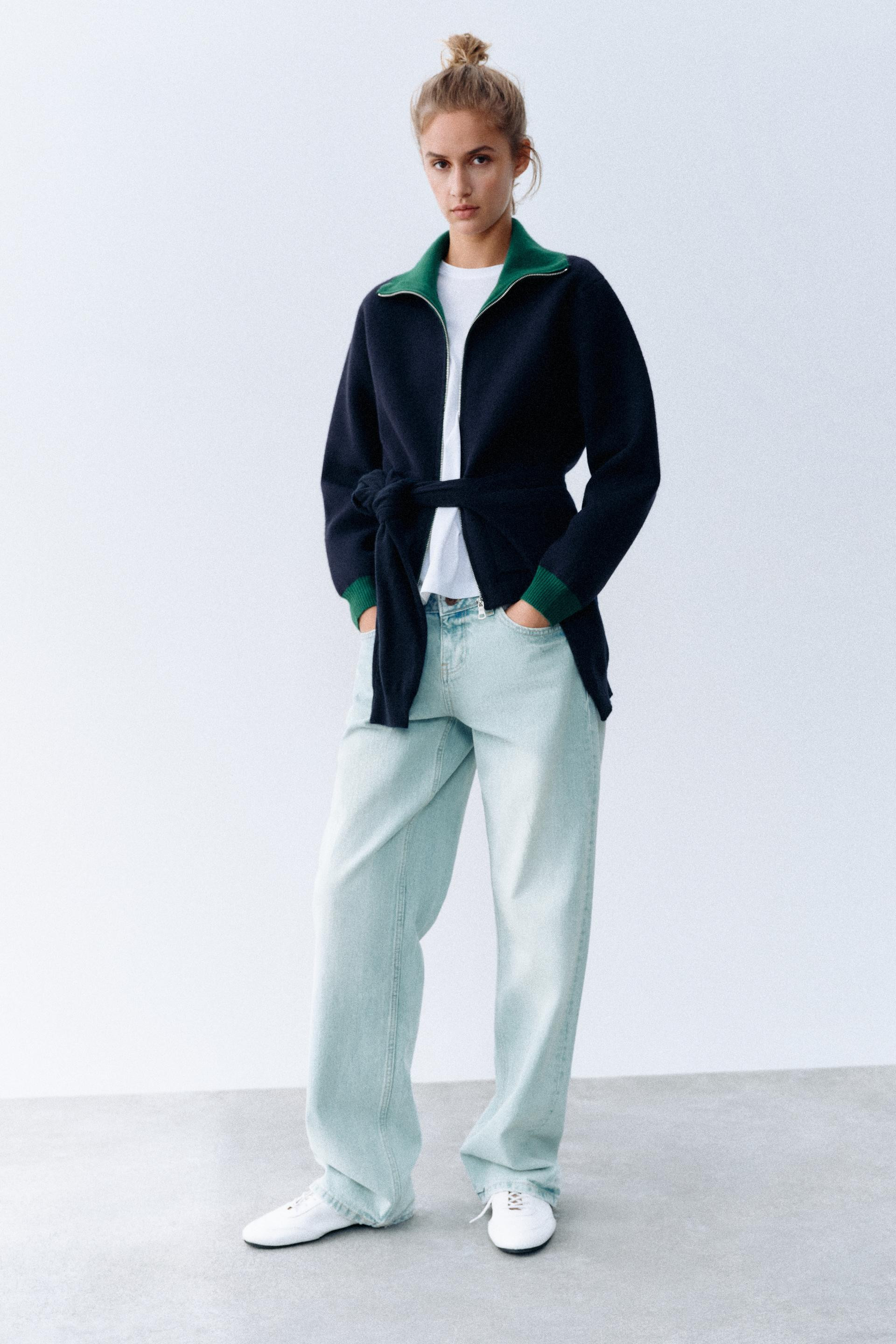 ZIP-UP KNIT CARDIGAN | Zara UK