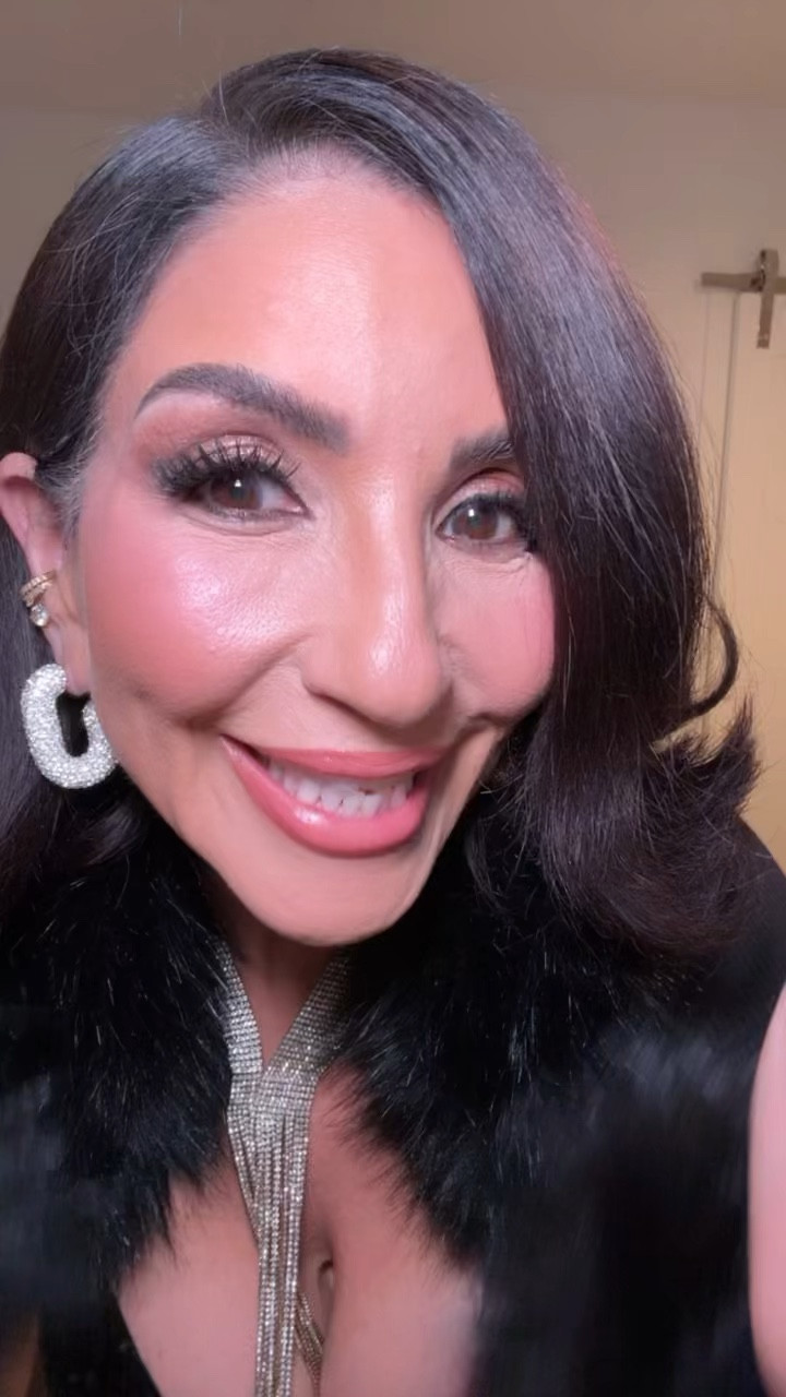 Sequin Pants With Fur Trim wearing size 2
Sequin Bralette wearing medium 
Pave Hoop Earrings
Long Drippy Necklace 
Tom Ford Orchid Perfume 
Kosas lipstick in pink 
Saie beauty lip oil 
Rhinestone heels size 7 

#LTKHoliday #LTKOver40 #LTKStyleTip