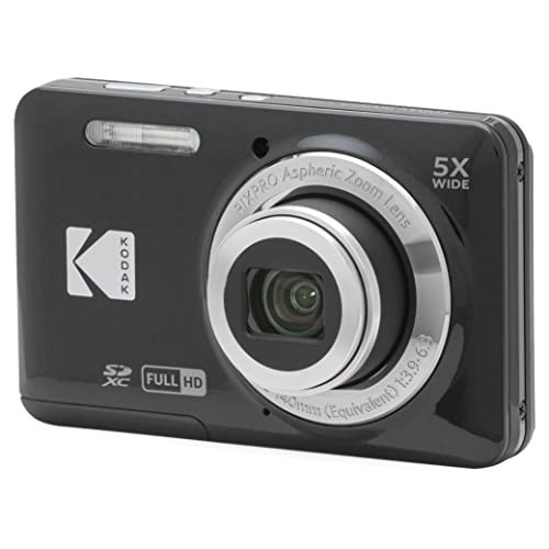 KODAK PIXPRO FZ55-BK 16MP CMOS Sensor Digital Camera 5X Optical Zoom 28mm Wide Angle 1080P Full HD Video 2.7" LCD Vlogging Camera (Black) | Amazon (US)