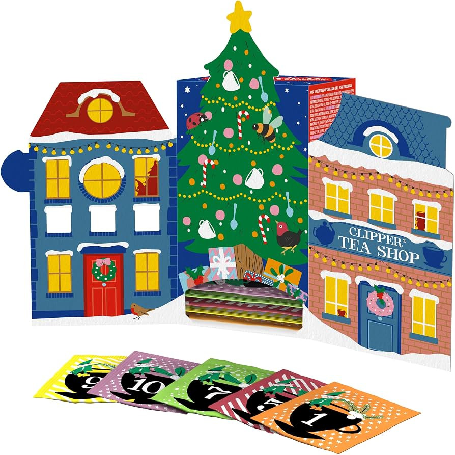 Clipper Tea: Tea Advent Calendar for 2025 Christmas Holiday – Sampler Set Gift w/ 12 Organic Fl... | Amazon (US)