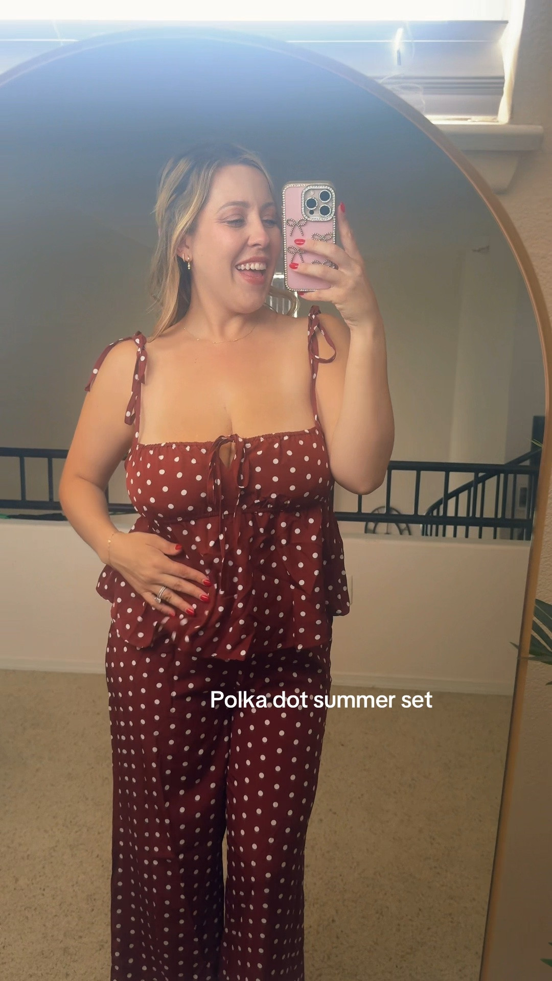 Polka dot matching set
Matching set for going out
2 piece going out set polka dots
Brown polka dots
Matching pant set
Summer fashion

#LTKootd #LTKgrwm #LTKU