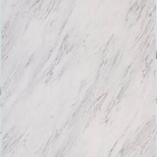 Carrara Marble 4 MIL x 12 in. W x 12 in. L Peel and Stick Water Resistant Vinyl Tile Flooring (30... | The Home Depot