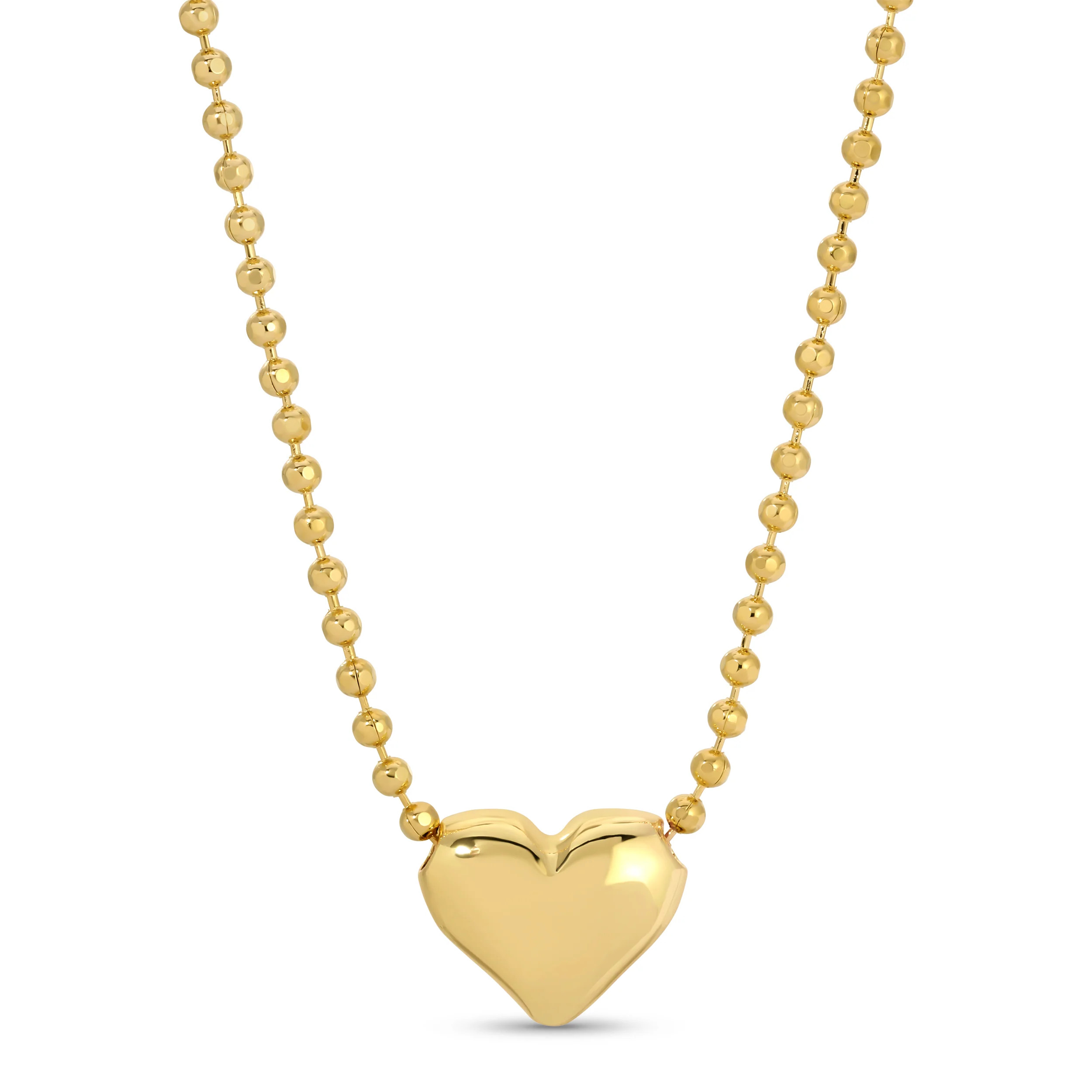 Puffed Heart Necklace | Meghan Bo Designs
