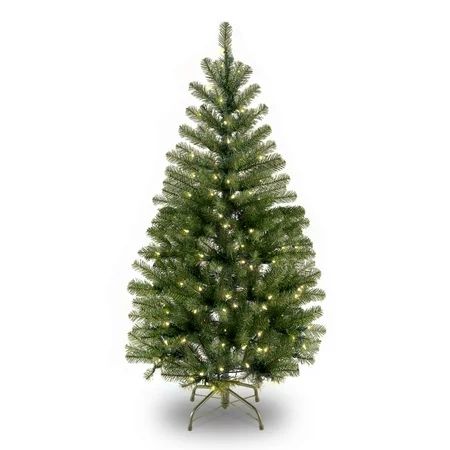 4 Pre-Lit Aspen Spruce Artificial Christmas Tree - Clear Lights | Walmart (US)