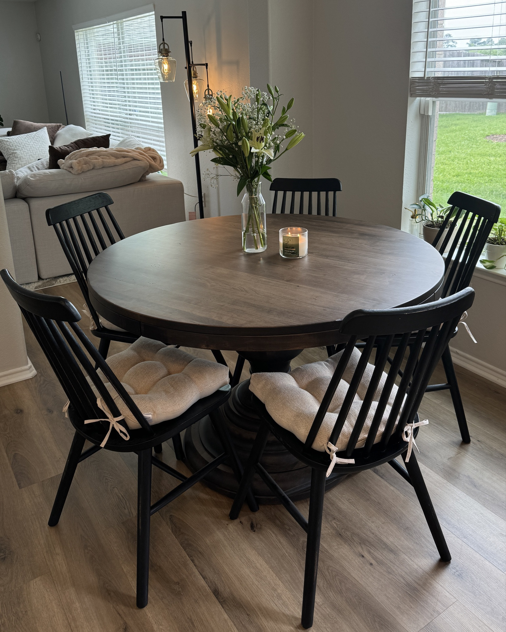 seat cushions for dining room table, soft cream color & reversible! the other side is a soft smooth texture and the side you see here has a pattern! they come in multiple colors! 🤎

#LTKsalealert #LTKhome #LTKfamily