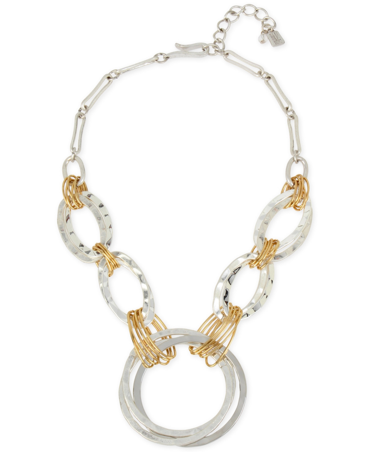 Robert Lee Morris Soho Two-Tone Large Link Statement Necklace - Two-Tone | Macy's