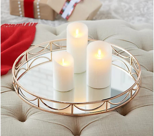 18" Mirrored Decorative Tray by Valerie | QVC