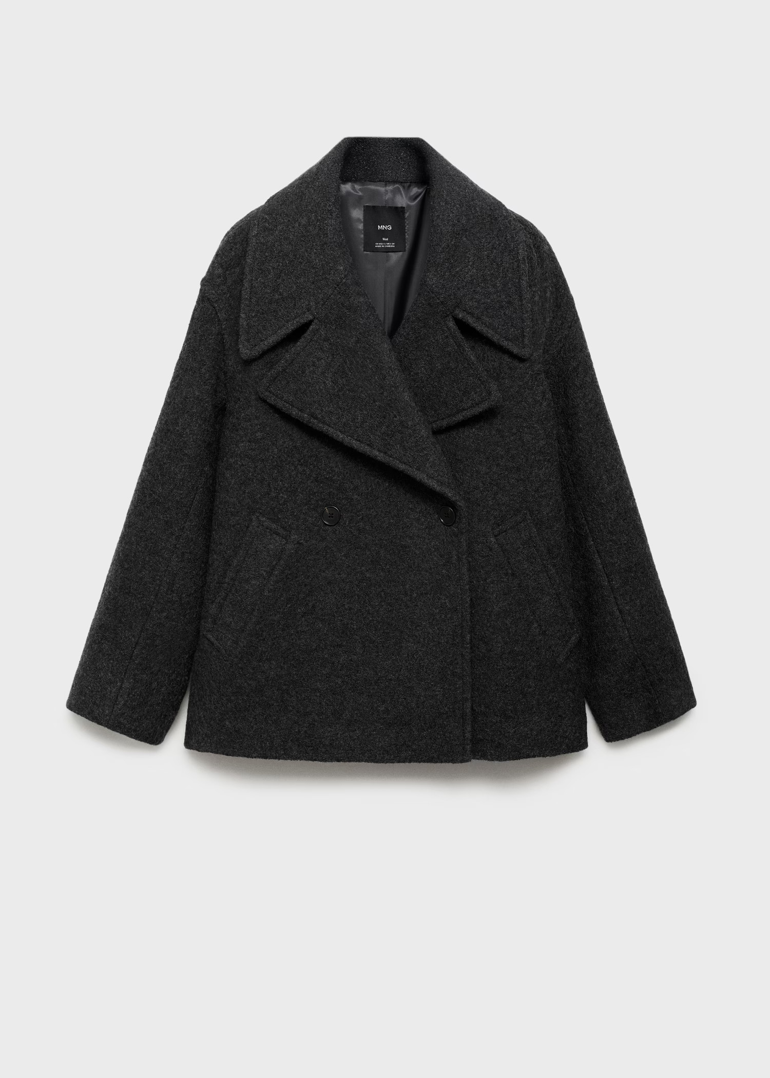 Oversize Wollmantel mit Maxi-Lapels | Mango EU