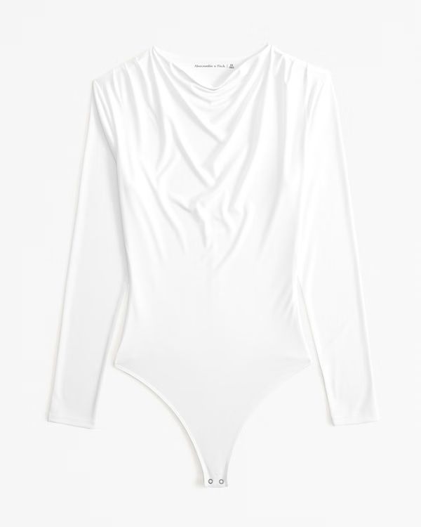 Long-Sleeve Cowl Neck Bodysuit | Abercrombie & Fitch (US)