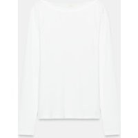 Zara - Boat Neck T-Shirt - White - L - Woman | Zara UK