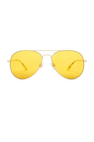 DIFF EYEWEAR Cruz Sunglasses in Gold & Honey Bee from Revolve.com | Revolve Clothing (Global)