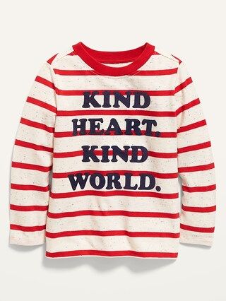 Unisex Valentine-Graphic Striped Long-Sleeve Tee for Toddler | Old Navy (US)