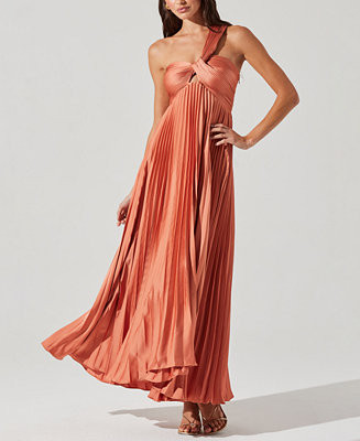 ASTR the Label Women's Rasya One-Shoulder Pleated Dress - Macy's | Macy's