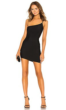 superdown Rumer Asymmetrical Mini Dress in Black from Revolve.com | Revolve Clothing (Global)