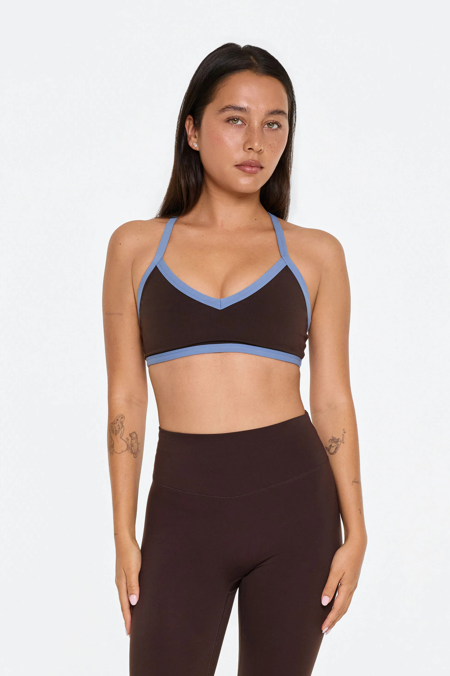 V-Neck Bra - Espresso/Glacier | FORM