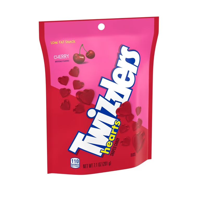 Twizzlers Cherry Hearts Valentine's Day Candy, Resealable Bag 7.1 oz | Walmart (US)