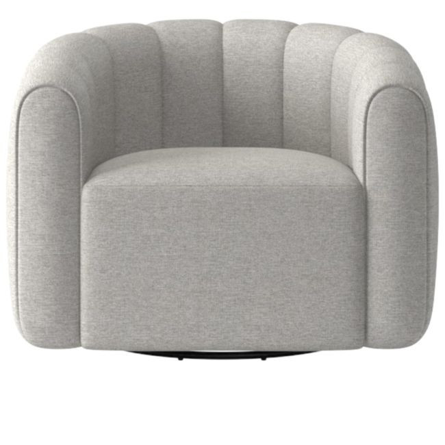Fitz Hatch Platinum Swivel Chair | CB2