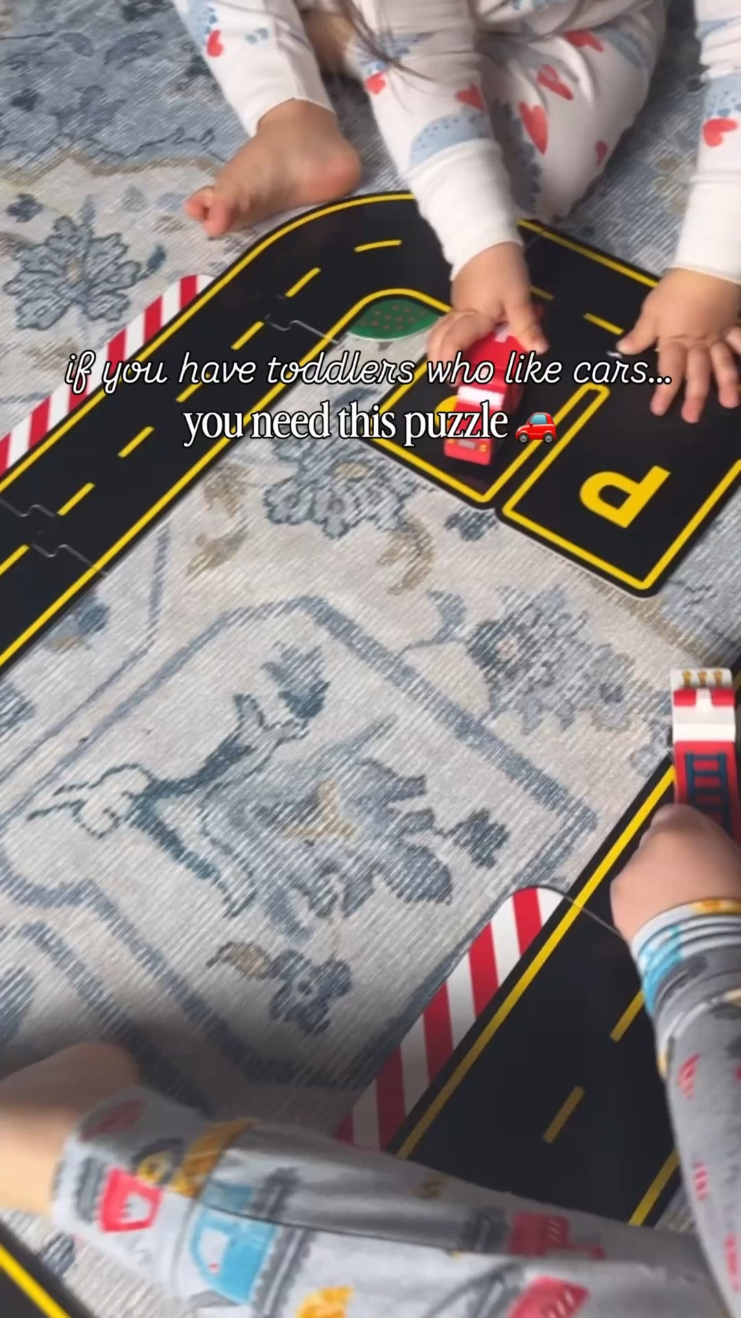 Toddler road puzzle my kids are obsessed with 🚗
They rebuild it over and over and it stores in the smallest spaces.

#toddleractivities #momfinds #kidsactivities #toddlerplay #learningthroughplay #quiettimeactivities 

#LTKHome #LTKmomlife #LTKKids