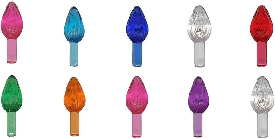 Creative Hobbies Ceramic Christmas Tree Replacement Lights, Medium Twist Light Ornaments, Multi C... | Amazon (US)