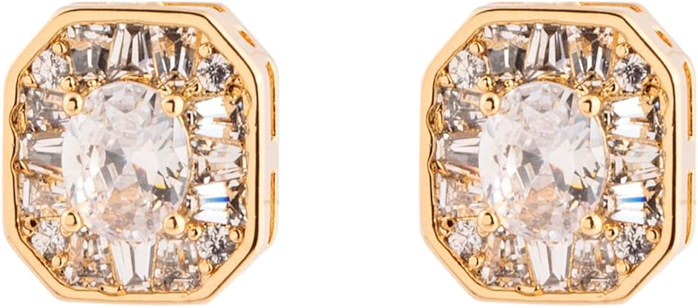 Carol Bela 18K Gold Plated Square Stud Earrings for Women – 6mm Cubic Zirconia, Hypoallergenic Lightweight Semi-Jewelry, Gift-Ready Box | Amazon (US)