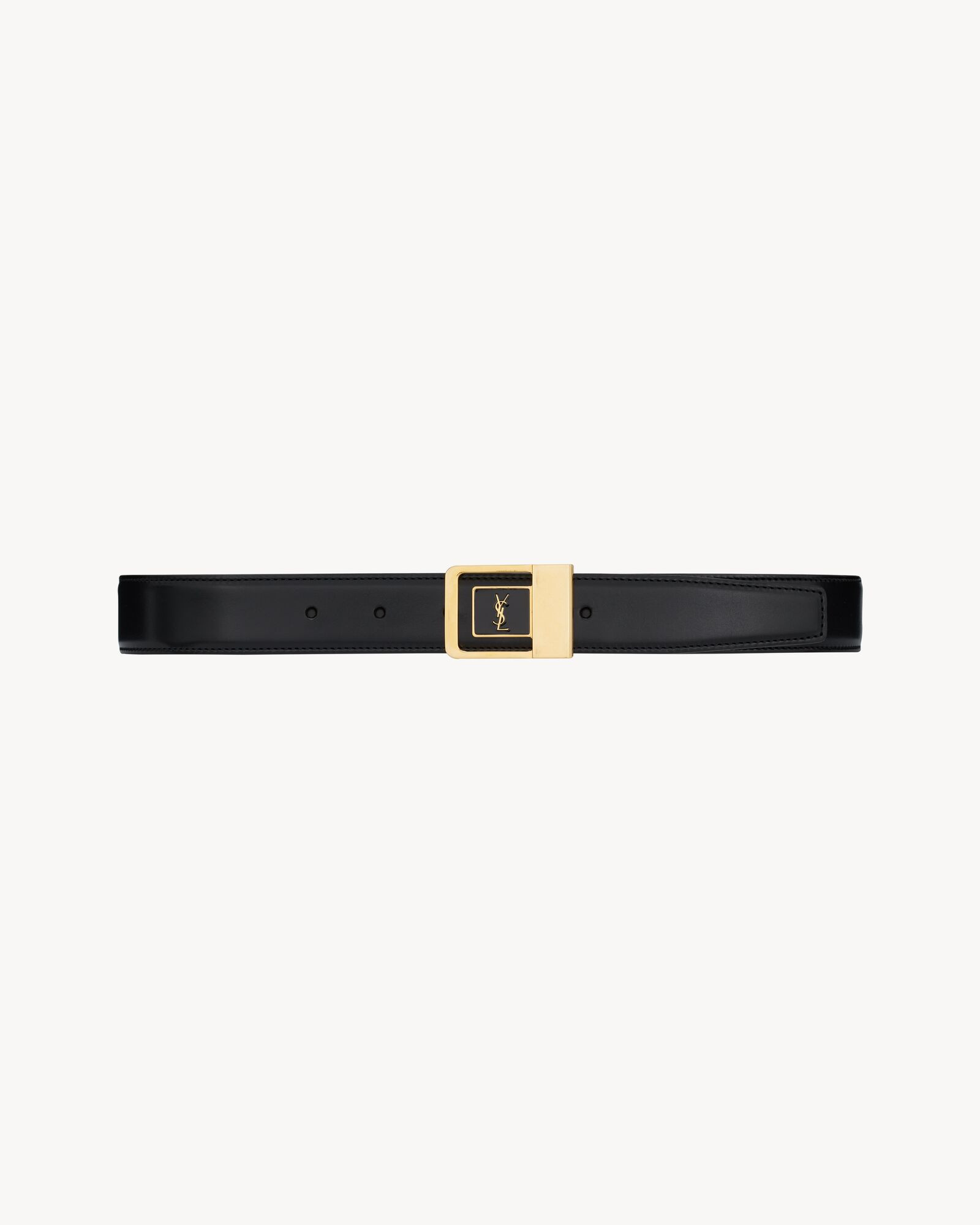 LA 66 buckle belt in lacquered leather | Saint Laurent Inc. (Global)