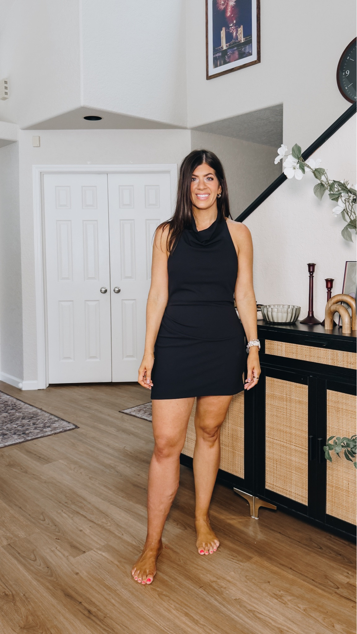 In a medium halter dress

#LTKSaleAlert #LTKMidsize #LTKTall