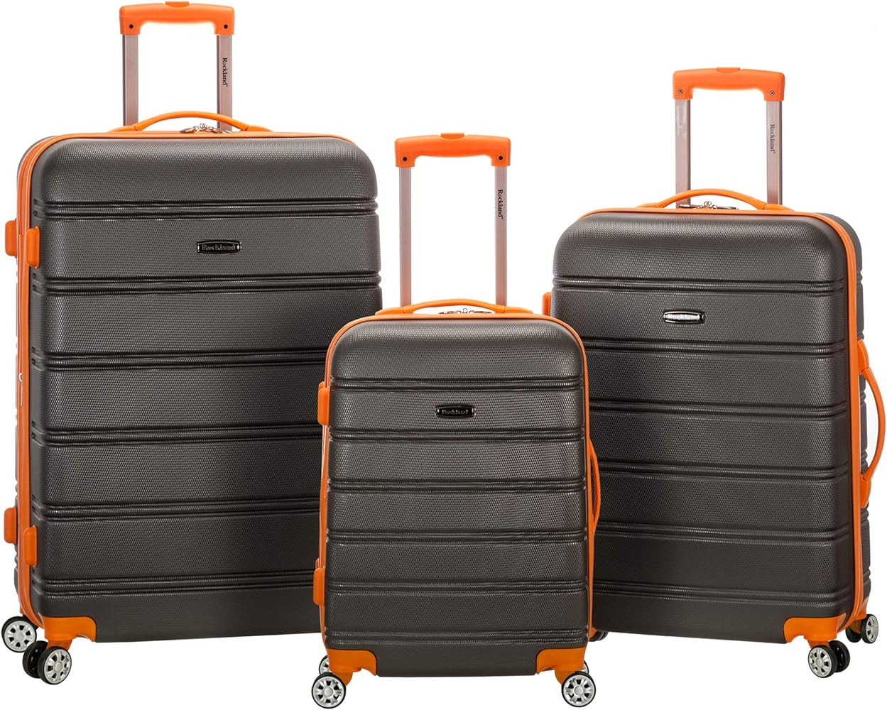 Rockland Melbourne Hardside Expandable Spinner Wheel Luggage, Charcoal, 3-Piece Set (20/24/28) | Amazon (US)