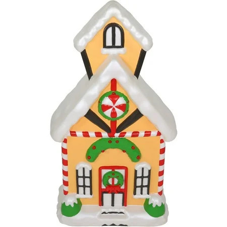 Fraser Hill Farm 32 in Lighted Blow Mold Gingerbread House Holiday Decoration, FFBM-1GNB-MLT | Walmart (US)