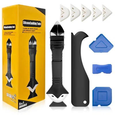 Silicone Caulking Tools-3 In 1 Sealant Finishing Tool Grout Remove Scraper Caulk Remover Glass Glue Angle Scraper For Bathroom,kitchen,floor,window,si | Wayfair North America