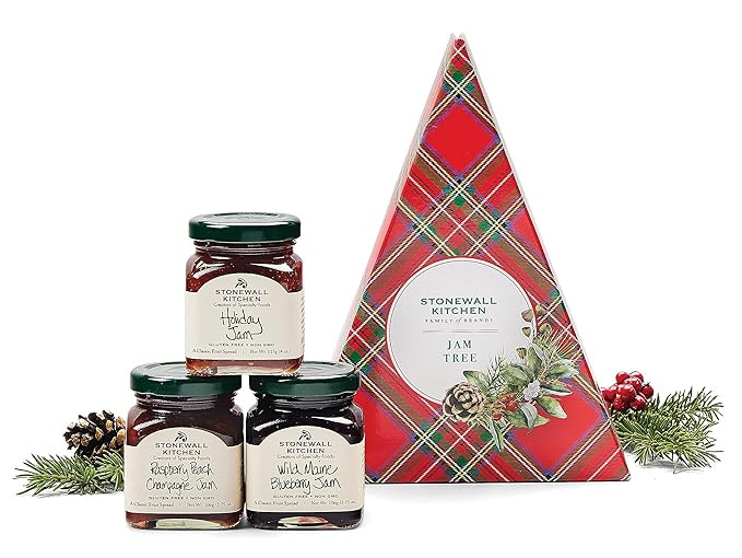 Stonewall Kitchen Holiday 3 Piece Jam Tree Gift Set and Gift Box | Amazon (US)