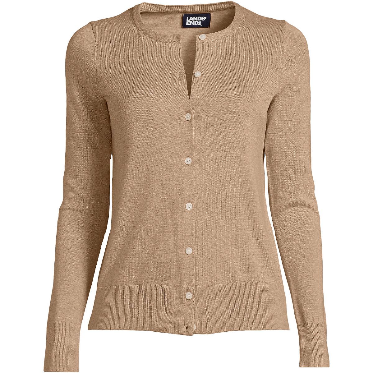 Lands' End Women's Fine Gauge Cotton Cardigan Sweater | Target