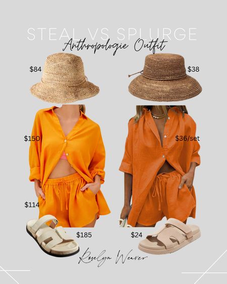 Steal vs splurge - Anthropologie look for less 

matching short set, slides, crochet hat

#LTKSaleAlert #LTKShoeCrush #LTKOver40