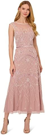 Adrianna Papell Womens Beaded Ankle Length Dress | Amazon (US)