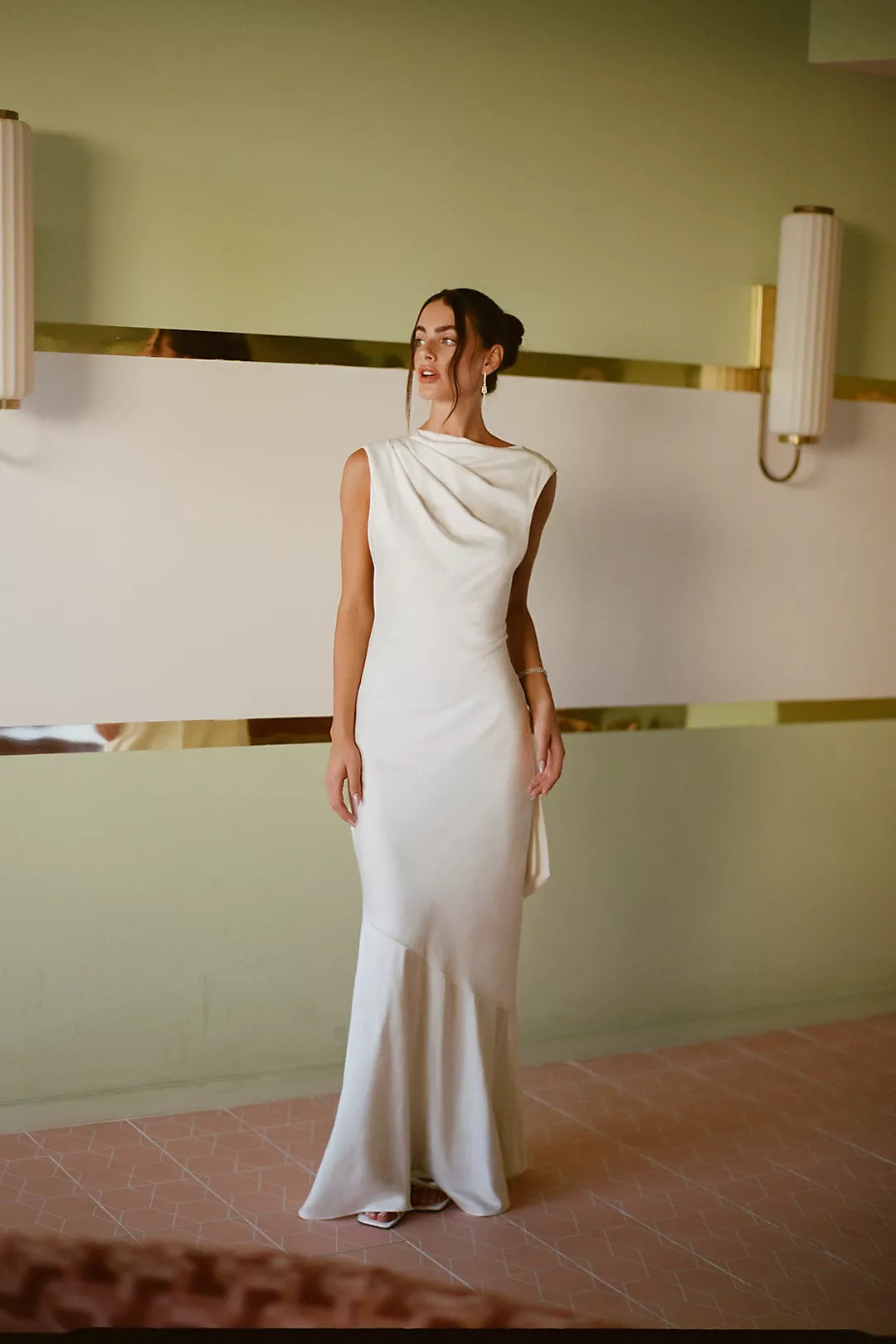 Significant Other Lana Cowl-Neck Satin Gown | Anthropologie (US)