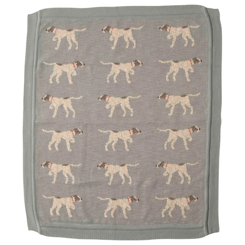 Rosalind Wheeler Kiley Cotton Knit Baby Blanket with Dog | Wayfair | Wayfair North America
