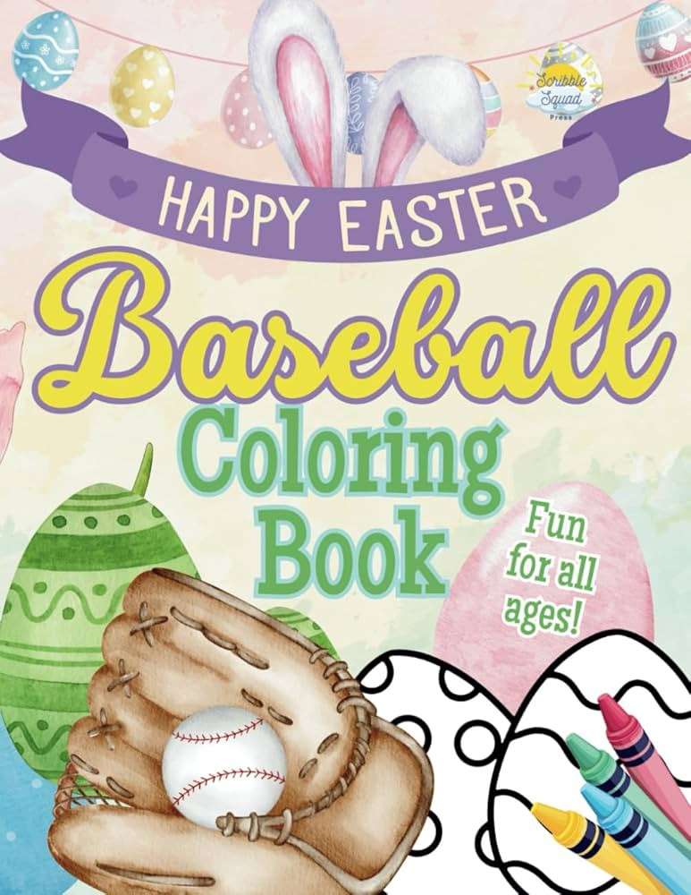 Happy Easter Baseball Coloring Book: Swing Into Easter Fun with Baseball, Bunnies, Eggs & Springt... | Amazon (US)