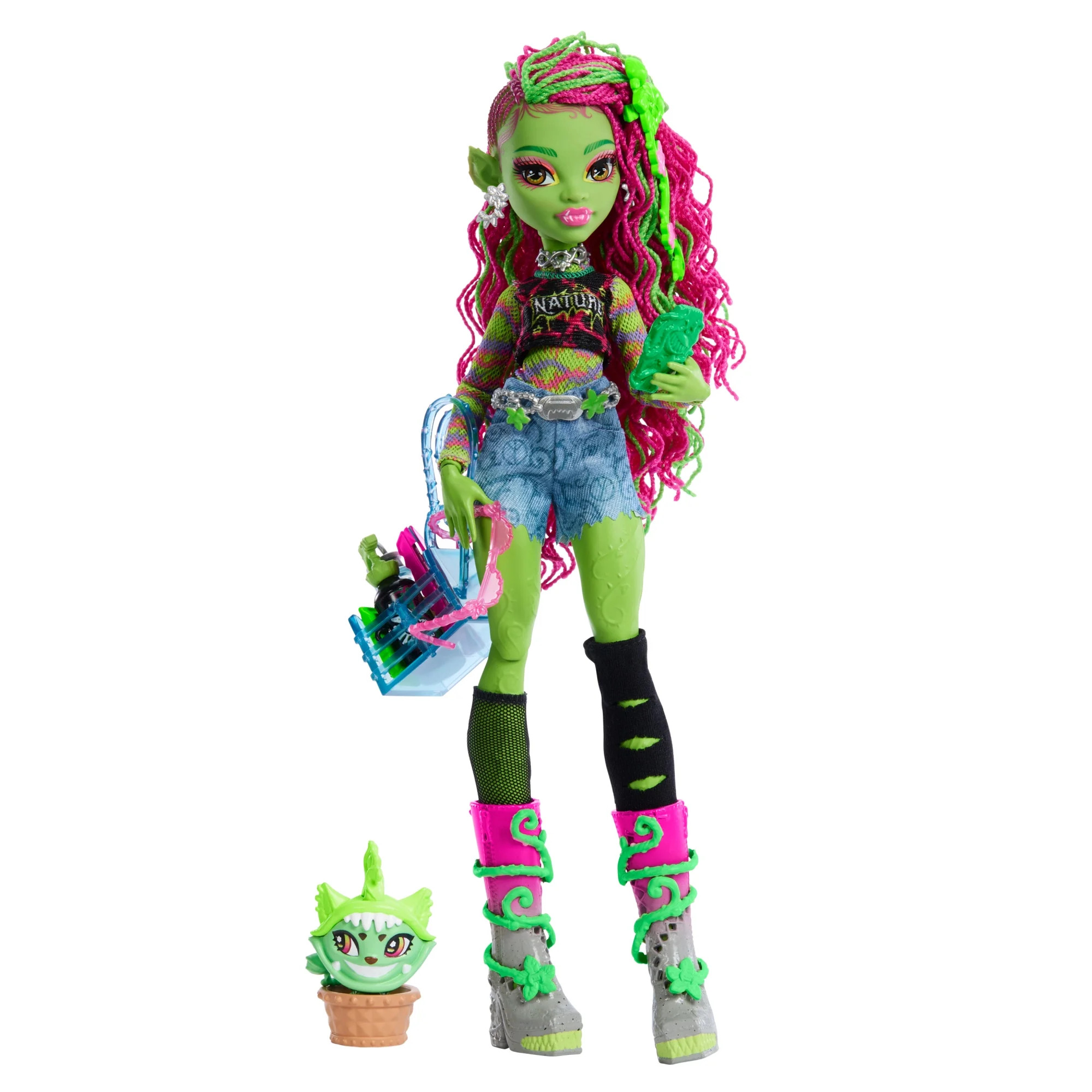 Monster High Venus McFlytrap Fashion Doll with Pet Plant Monster Chewlian & Accessories, Collecti... | Walmart (US)