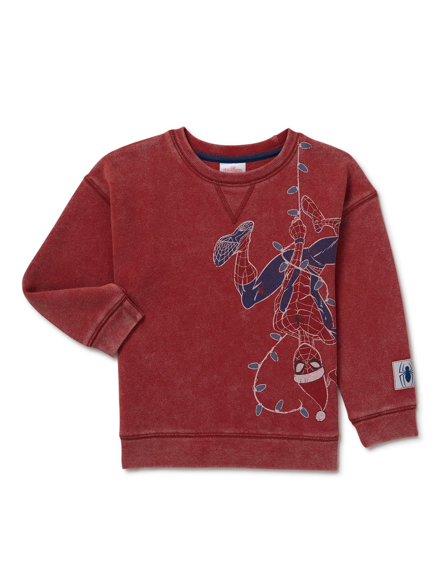 Spider-Man Baby and Toddler Boys Festive Crewneck Sweatshirt, Sizes 12M-5T | Walmart (US)