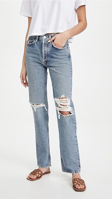 Lana Mid Rise Vintage Straight Jeans | Shopbop