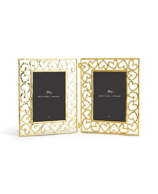 Double Heart Frame Gold 5x7 | Macy's