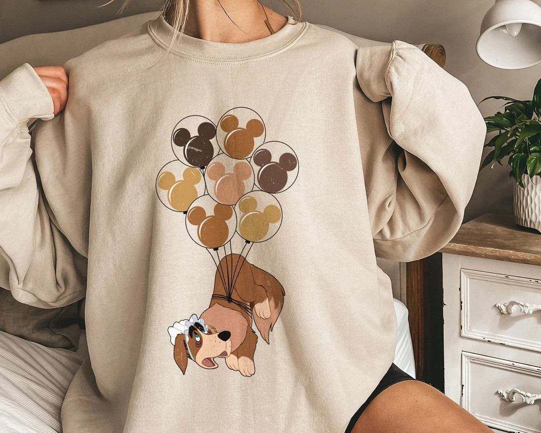 Nana Dog Mickey Balloons Brown Palette Peter Pan Funny Disney Trip Shirt Family Matching Walt Dis... | Etsy (US)