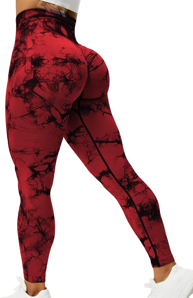 QOQ Womens High Waisted Seamless Workout Leggings Butt Lifting Gym Yoga Pants Booty Scrunch Vital... | Amazon (US)