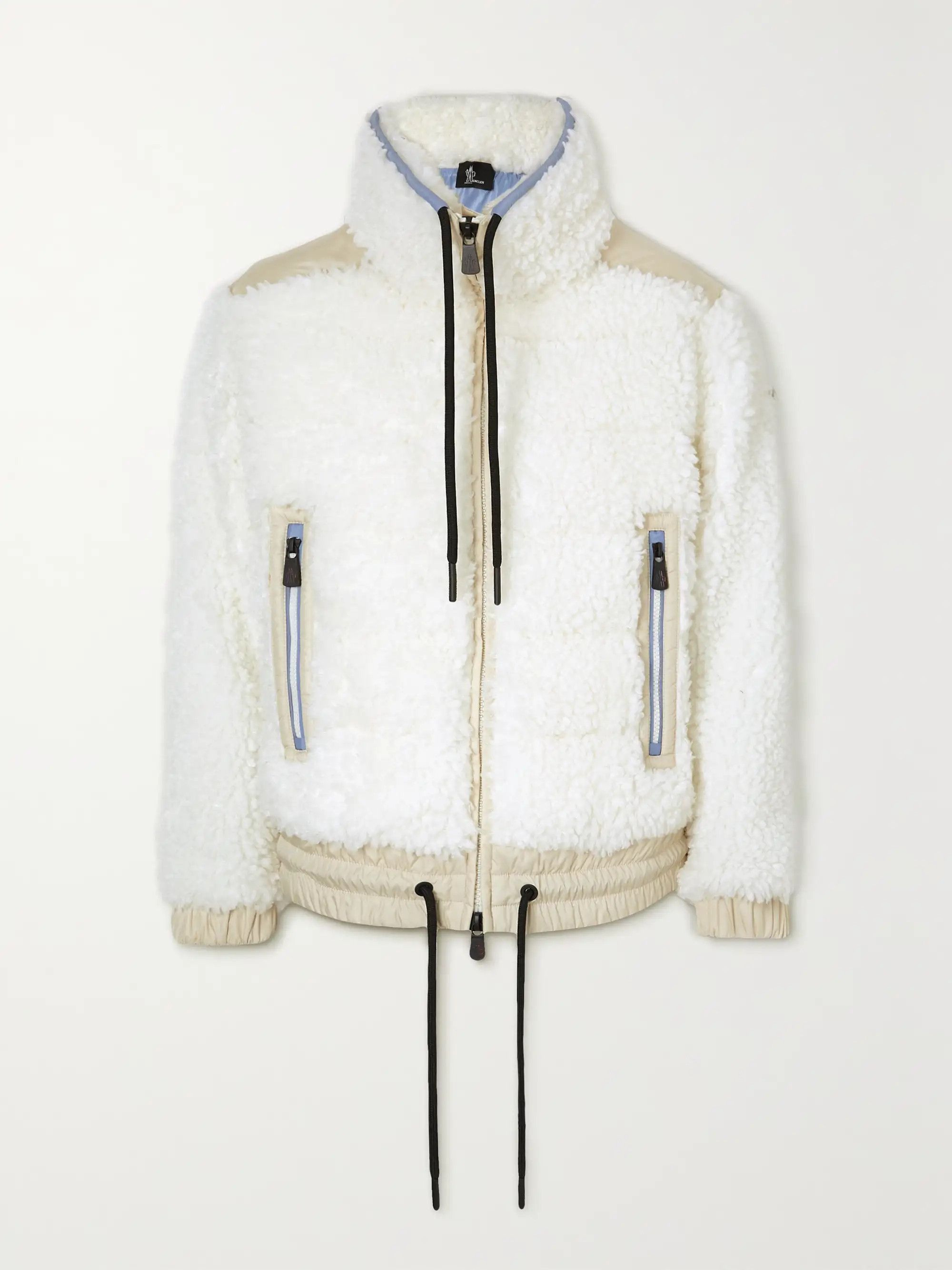 Appliquéd shell-paneled faux shearling down ski jacket | NET-A-PORTER (US)