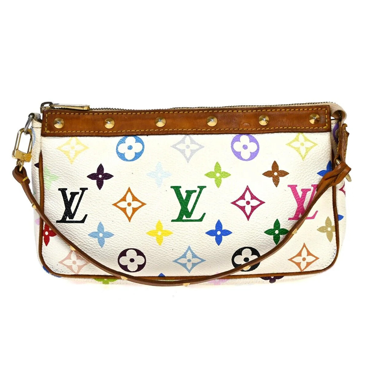Louis Vuitton Pochette Accessoires Canvas Clutch Bag (Pre-Owned) | Shop Simon